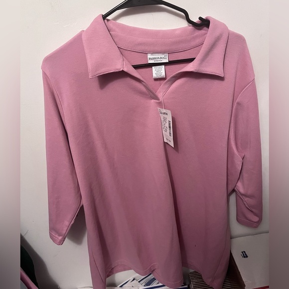Fashion Bug Pink Button Down Polo Shirt NO OFFERS‼️‼️ - Picture 4 of 5